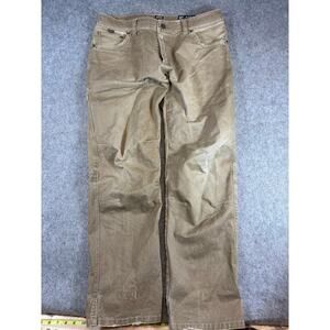 Kuhl Rydr Pants Mens Tan Stretch Workwear Outdoor Hiking Trail Utility 36x32